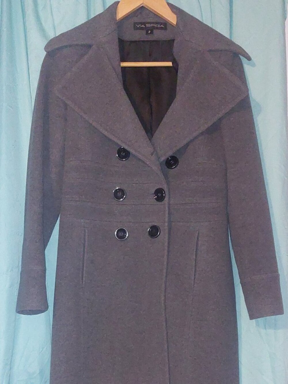 Via Spiga Mid-Length Wool-Blend Trench Coat Size 2/XS